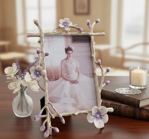 Floral Silver Metal Photo <b>Frame</b> Textured Decorative Tabletop Display <b>Frame</b> Luxury Home Decor Vertical Horizontal Customized - Product Image 2