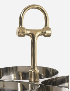 Ensemble de service 3 bols en métal haut de gamme avec centre de table en forme de mors de cheval, idéal pour les collations, les noix et les bonbons, décoration de table pour la maison - Product Image 4