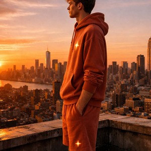 Pantalones Cortos de Algodón con Forro Polar para Hombre, con Logotipo Personalizado, Color Naranja, Casuales, con Cordón, para Verano, Estilo Urbano, Venta al Por Mayor - Product Image 6