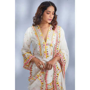 Top de fiesta para mujer de diseñador y conjunto Plazzo con elegante Dupatta elegante y elegante - Product Image 2