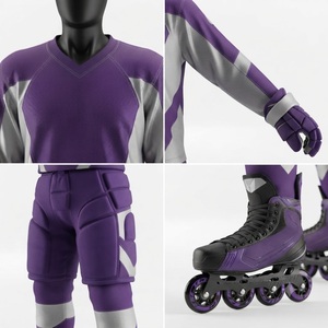 Ensemble d'uniformes de hockey sur roulettes personnalisés, maillot d'équipe, short assorti, léger, respirant, vêtements de performance pour les joueurs - Product Image 6