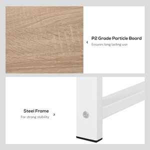 Scrivania per Computer Extra Lunga da 88 Pollici per 2 Persone con Ripiani Portaoggetti per Ufficio Domestico Studio e Scrittura - Product Image 6