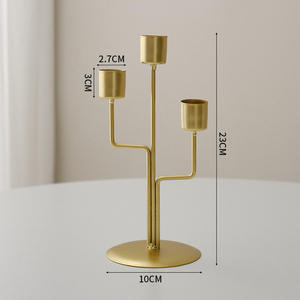 Candelabros de Hierro Metálico para Bodas, Centros de Mesa Dorados, Candelabros Altos Decorativos para Decoración de Mesa, Venta al Por Mayor de Fábrica - Product Image 6
