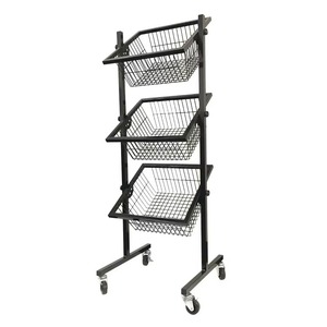 Customized Metal Mesh <b>Basket</b> Display Rack Supermarket Desktop Anti-Rust Heavy Duty <b>Small</b> Food <b>Storage</b> Rack Customizable Indoor - Product Image 2