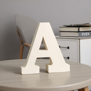 ตัวอักษรภาษาอังกฤษแบบตัดจากไม้ สำหรับงานศิลปะและงานฝีมือ ตัวอักษรไม้สำหรับงานประดิษฐ์ DIY ของตกแต่งตัวอักษรไม้ - Product Image 3