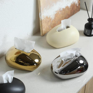 Boîte à mouchoirs en métal de qualité supérieure, porte-mouchoirs rond moderne pour table, distributeur de serviettes décoratif pour la maison, l'hôtel, le bureau, la salle à manger - Product Image 5
