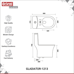 Distributeur en gros vendant des articles sanitaires en céramique de luxe sur mesure de qualité supérieure, des toilettes monobloc à poser au sol à bas prix - Product Image 3