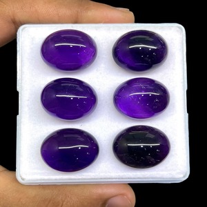 Ametyste Naturelle Ovale Taillée Cabochon 20mm 15mm Pierre d'Ametyste Violette Pierres Précieuses Libres Prix de Gros en Vrac pour la Fabrication de Bijoux en Lot - Product Image 3