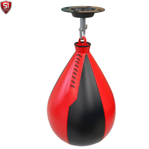 Speed Ball PU Leather <b>Boxing</b> Reflex <b>Bag</b> Black Orange Hanging <b>Punching</b> <b>Bag</b> for Training Practice - Product Image 1