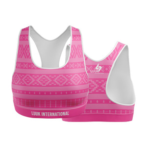 Sujetador Deportivo LUUK INTERNATIONAL para Mujer, Estilo Racerback, Estampado Geométrico, Transpirable, Soporte Medio, Ropa Deportiva - Product Image 3