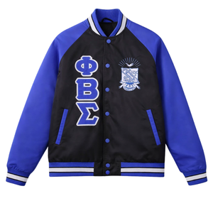 Chaqueta Bomber Negra Phi Beta Sigma con Forro Personalizado, Ropa de Fraternidad Griega con Diseño Clásico, Comodidad Premium y Ajuste Elegante - Product Image 4