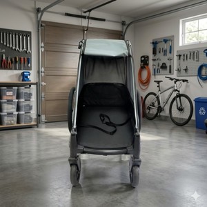 Remolque para Perros KS-6200 con Marco de Aluminio, Carrito para Mascotas Grande, Remolque para Bicicleta, Jogger, Suspensión Independiente, Tela Resistente al Agua 600D, Ligero - Product Image 4