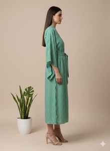 Robe Midi Moulante Vintage Florale Faite à la Main pour Femme 2026, Longue en Coton, Style Kaftan, Tenue de Nuit, Décoration en Dentelle, Taille Unique, Lavable - Product Image 3