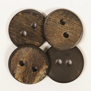 Boutons en corne de buffle naturelle à 2 trous, écologiques, faits à la main, cadeau d'affaires - Product Image 1