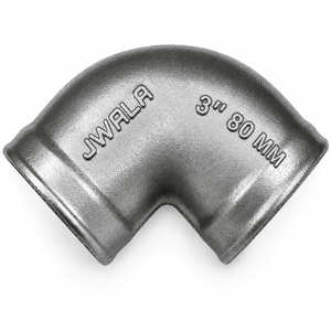 Codo de radio corto de 80 mm (3 pulgadas) de acero inoxidable SS304 con rosca hembra para aplicaciones de transferencia de fluidos químicos - Product Image 2