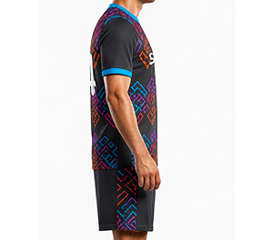 Maillot de football personnalisé Sprint à motif géométrique, unisexe, sans manches, anti-transpiration, anti-rétrécissement, coupe athlétique, toutes saisons, uniforme 100% - Product Image 6