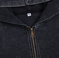 Kadın Siyah Kışlık Fermuarlı Kapüşonlu Üst, Ön Logolu Günlük Uzun Kollu Polar Sweatshirt Ceket (Kişiselleştirilebilir) Çevre Dostu Rüzgar Geçirmez