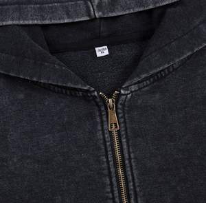 Sudadera con capucha negra para mujer, informal, de manga larga, con cremallera y forro polar. - Product Image 6