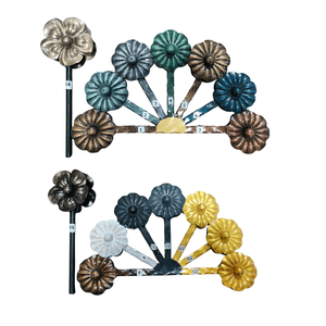 New Design Traditional Wrought Iron Metal Fence Door Gate Components Decorative Art Fence Panels Rose <b>Flower</b> Accessories - Product Image 4