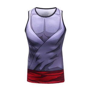 Camiseta sin Mangas Personalizada Ligera de Punto para Hombre con Spandex y Poliéster, Último Diseño de Ropa de Anime, Camiseta Sublimada sin Mangas para Hombre - Product Image 5