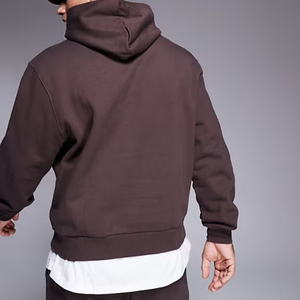 Survêtement unisexe noir coupe-vent respirant décontracté 2-en-1 à manches longues avec fermeture éclair, couleur unie, col à capuche, coupe ample, hiver - Product Image 2