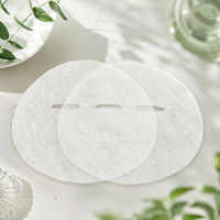 Masque facial jetable en tissu non tissé blanc Y105 M661 Invisible, en maille de soie naturelle, Tencel et fibre de Cupro