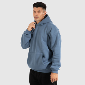 Sudadera con Capucha para Hombre, Gruesa, de Algodón de Alta Calidad, Lisa, con Logotipo Personalizado, Talla Grande, Material de Felpa, Sudadera Extra Grande para Invierno - Product Image 3