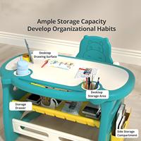 Table et chaise d'activités pour enfants réglables en hauteur, ensemble en plastique, bureau de dessin et d'étude, table de jeu moderne pour enfants, sûre