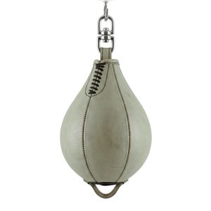 Balón de Boxeo de Cuero Blanco Premium, Resistente, Colgante, para Entrenamiento de Reflejos y Boxeo en Gimnasio - Product Image 3