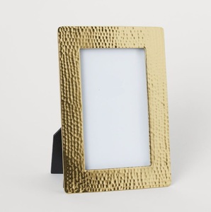 Contemporary Geometric Brass Line Inlay <b>White</b> Agate Stone Picture <b>Frame</b> for Luxury Decor - Product Image 4