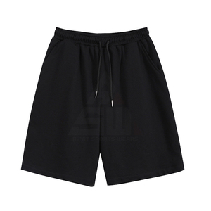 Shorts Bermuda en Coton pour Hommes, Couleur Unie, Taille à Cordon, Tenue Décontractée, Noir Gris, Respirant, Léger, Confortable, Shorts d'Été - Product Image 2