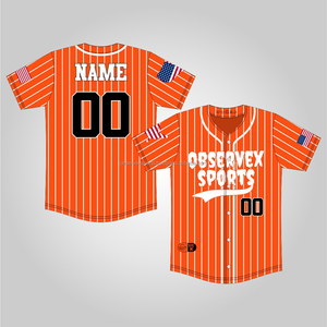 Camiseta de Béisbol de Alta Calidad para Jóvenes, Personalizada, de Poliéster, para Softbol, Ajustada, con Botones Completos - Product Image 1