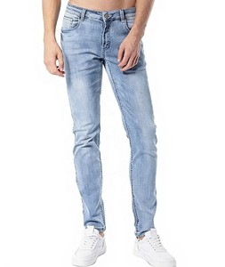 Jeans de Mezclilla para Hombre, Corte Slim Fit Recto, Lavado Láser, Transpirables, Servicio OEM, Venta al Por Mayor - Product Image 6