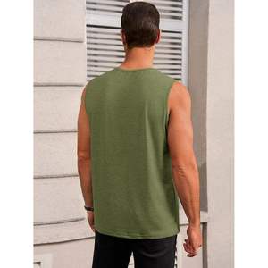 2025 hommes XL entraînement débardeurs décontracté été plage hauts 3D plaine à capuche athlétique t-shirts sans manches gymnastique Muscle conception - Product Image 5