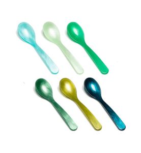 Ensemble de cuillères et fourchettes en résine artisanale colorée sur le thème des anges, ustensiles légers pour les fêtes, la maison et les restaurants, B.H CRAFTS - Product Image 2