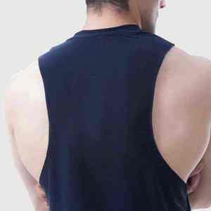 Débardeur de sport pour hommes en coton respirant, coupe athlétique, couleur unie, séchage rapide, style décontracté, vente en gros - Product Image 3
