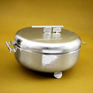 Olla Moderna de Acero para Servir Alimentos, Ecológica, Apta para Inducción y Gas, con Tapa, el Mejor Servidor Aislado para el Hogar - Product Image 1