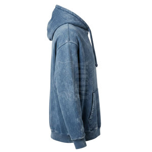 Vente directe usine – Blousons à capuche délavés pour hommes, personnalisables avec logo, motif uni, 100 % coton, prêts pour l'hiver - Product Image 3