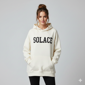 Haut à capuche tricoté oversize décontracté et tendance pour femme, avec logo frontal, 100% Coton Lycra, doux, ample, à manches longues, anti-plis, pour l'hiver - Product Image 3