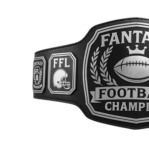 New Customized Fantasy Football Champion Belt Silver Edition Premium Sports Title FFL Trophy - Product Image 3