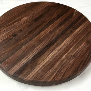 Wood Double Tier Rotating Tray Smooth-Spin Lazy Susan for Tabletop <b>Spice</b> Serving - Product Image 1