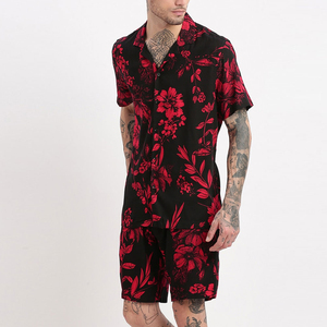 Private Label Men's Lightweight Reversible Twin Set Shirt Shorts Training <b>Track</b> Suit High Quality Organic Cotton Men’s Shirt Set - Product Image 3