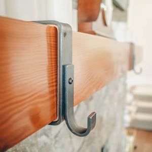 Christmas <b>Stocking</b> <b>Holder</b>, Custom Mantel Hook, Mantle <b>stocking</b> <b>holder</b>, Farmhouse Hanger, Christmas Decor feltsocks - Product Image 1