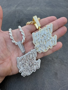 925 Silver Gold Plated Pendant Hip Hop Pendant Custom VVS Moissanite Pendant Rapper Bling Two Tone Pendant Custom Initial Charms - Product Image 2