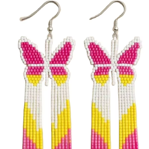 ต่างหูเม็ดลูกปัดทรงหยดน้ำ สไตล์โบโฮ ปักลายลูกแพร์ ต่างหูแบบติดหู เครื่องประดับสำหรับผู้หญิง งานปาร์ตี้ฤดูร้อน โดย MD HANDICRAFTS - Product Image 1