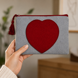 Pochette de toilette en jute et coton recyclé avec fermeture éclair 25x20x5 cm, logo personnalisé laminé, vente en gros, sac de voyage pour maquillage et beauté - Product Image 6