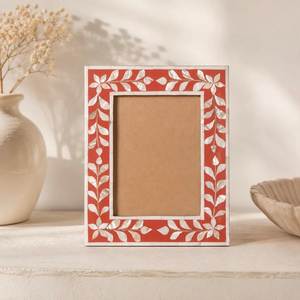<b>Black</b> <b>White</b> Resin Photo <b>Frame</b> Bone Inlay Rectangle <b>Picture</b> <b>Frame</b> Handmade Decorative Desktop Wall Display Customized Photo <b>Frame</b> - Product Image 3