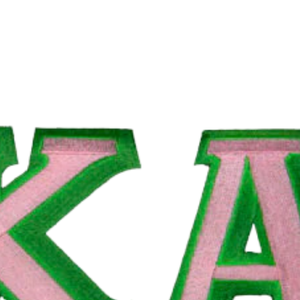 AKA Alpha Kappa Alpha - Juego de parches de letras individuales rosa y verde, bordados en chenilla, termoadhesivos o para coser, para ropa y bolsos - Product Image 6