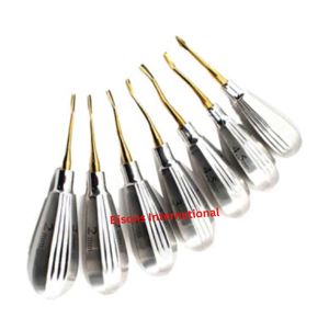 Bisons ชุดลิฟต์หรูหราแบบแมนนวลเครื่องมือผ่าตัดถอนฟัน7ชิ้น - Product Image 3