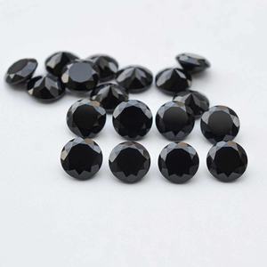 Piedra preciosa suelta de forma redonda facetada de ónix negro Natural de 9mm para ajuste de joyería en proveedores de fabricantes mayoristas listos para enviar - Product Image 4